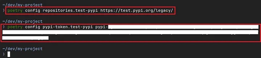 Adding PyPi Token to Poetry Project