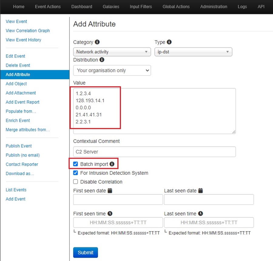 Batch Import of Attributes as Values