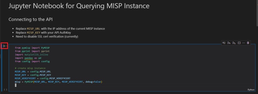 Connecting to MISP API