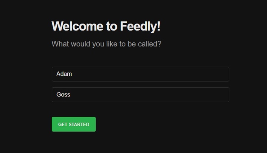 Welcome to Feedly Screen