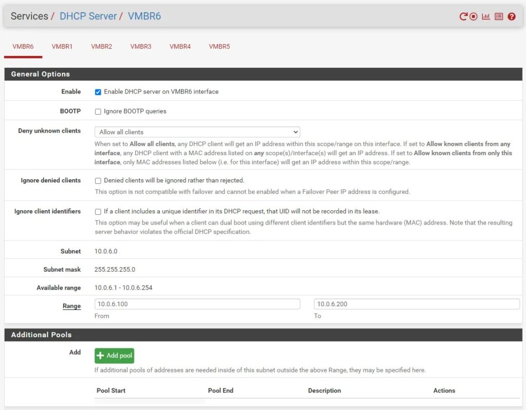 Creating pfSense DHCP Server