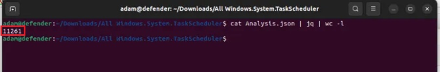 Line Count of Analysis JSON File