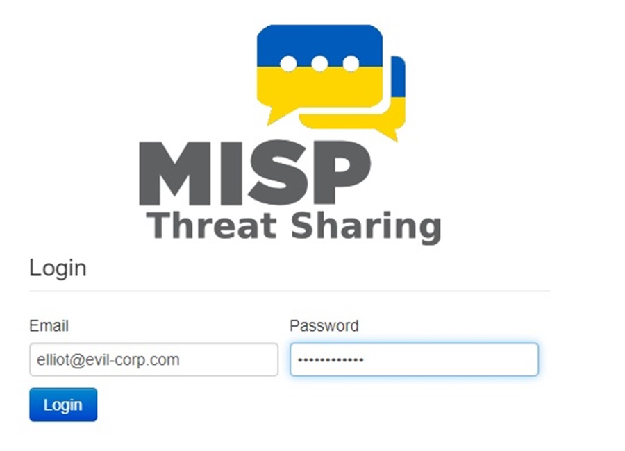 Logging into MISP