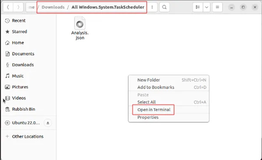 Opening JSON Results in a Terminal Window