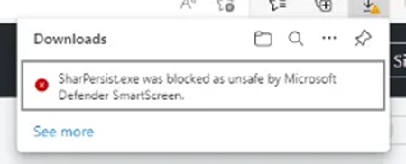 SharPersist Hacking Tool Blocked From Downloading