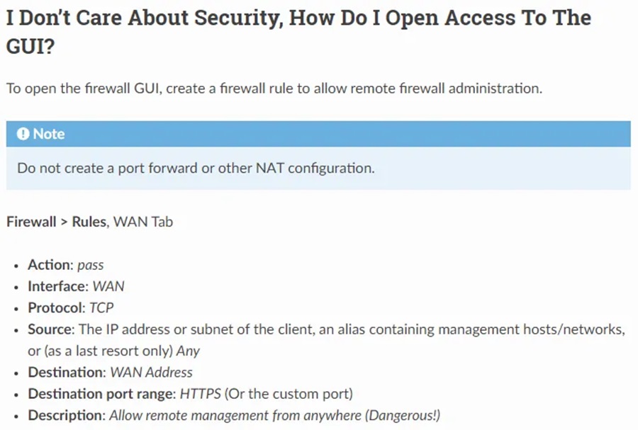 Useful pfSense Firewall Rule for Proxmox