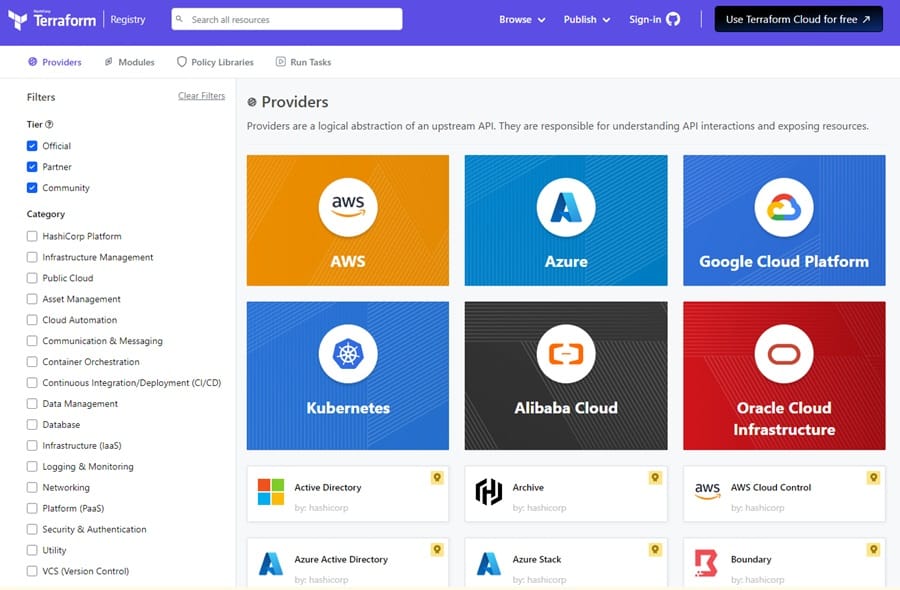 Terraform Provider Registry