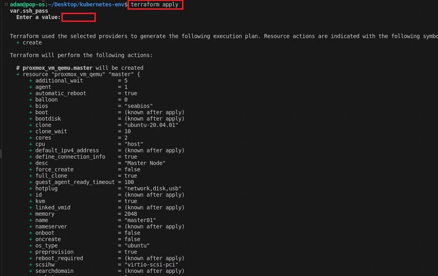 Running Terraform Apply Command