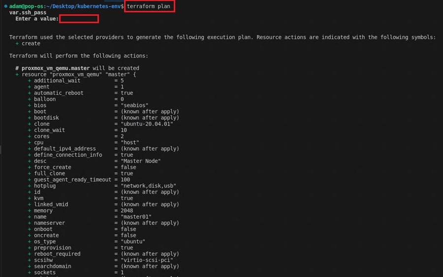 Running Terraform Plan Command