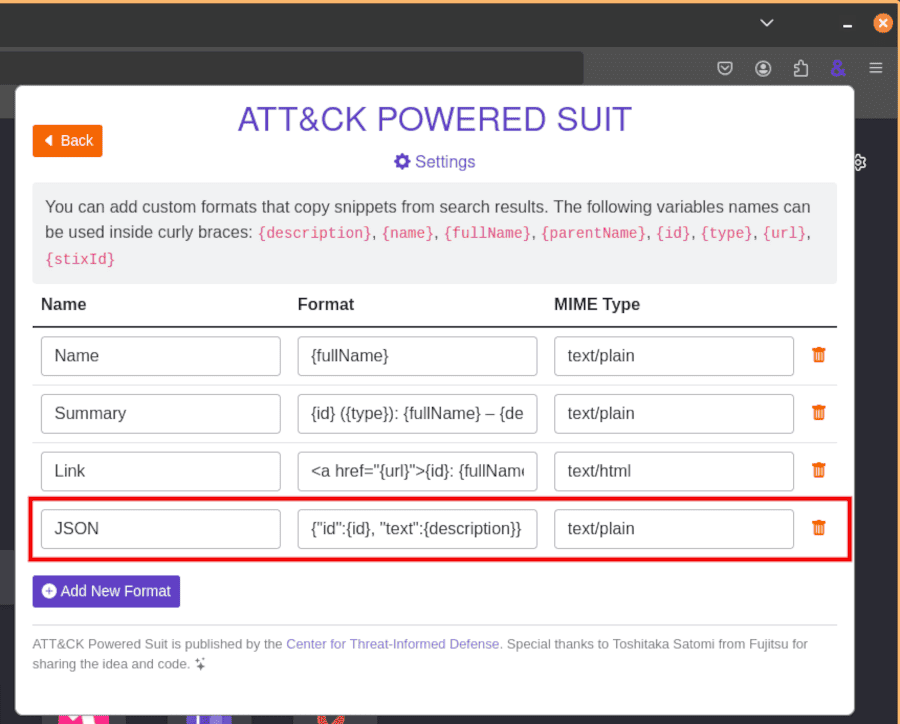 Changing Settings in ATT&CK Powered Suit 