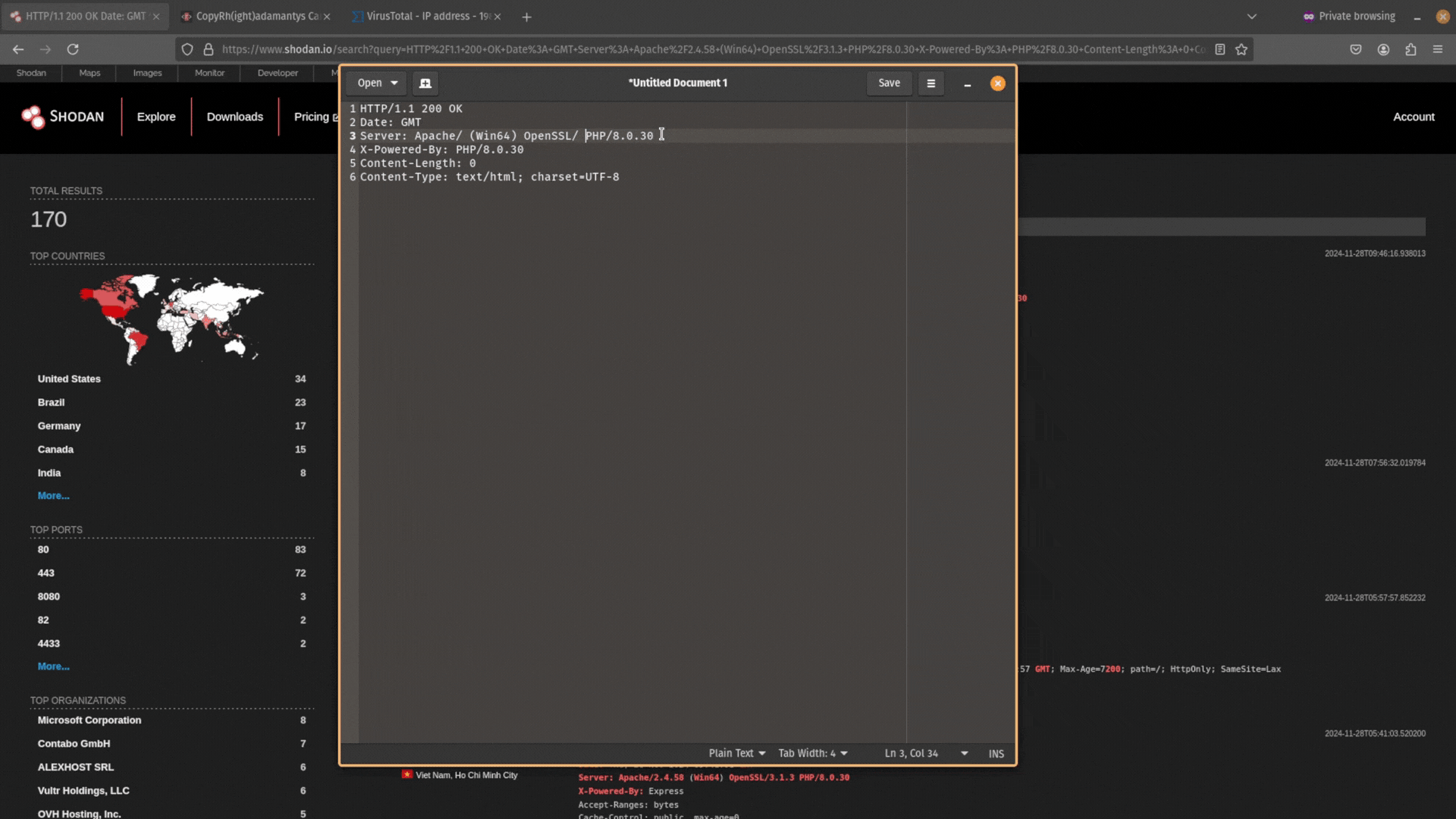 Removing Version Information from HTTP Headers in Shodan Search