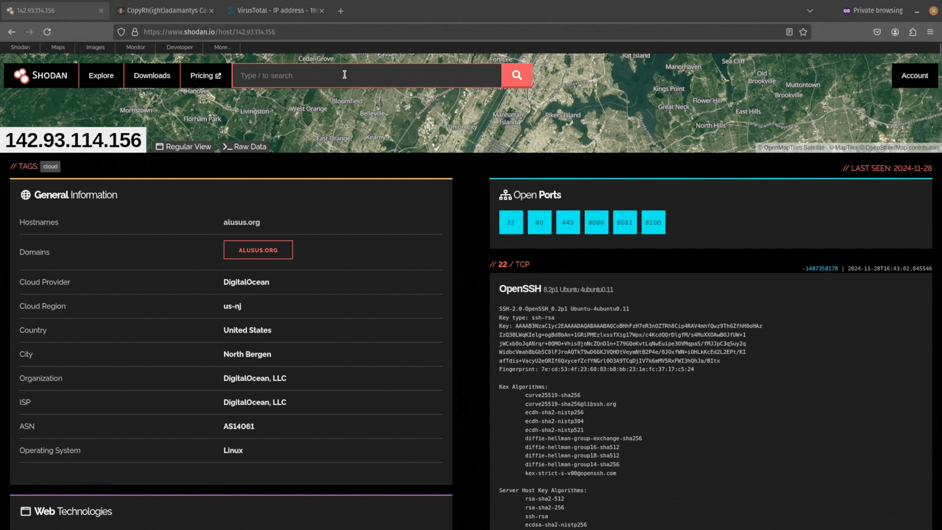 searching with ssl certificate