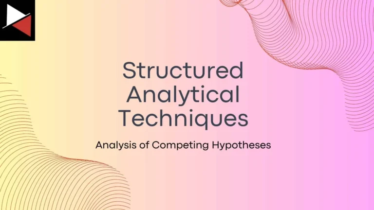 Structured Analytical Techniques Analysis of Competing Hypotheses