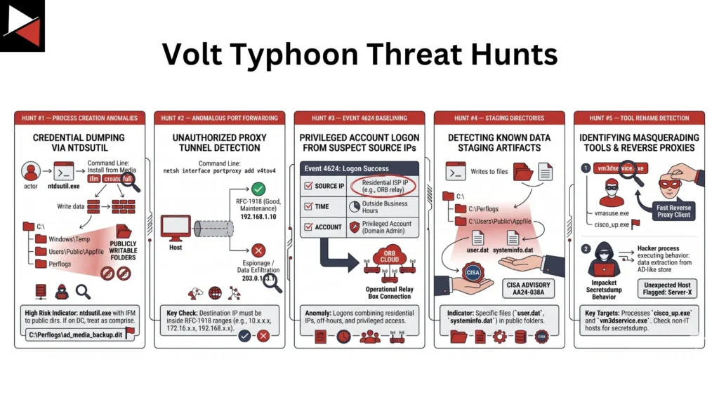 Volt Typhoon Threat Hunts