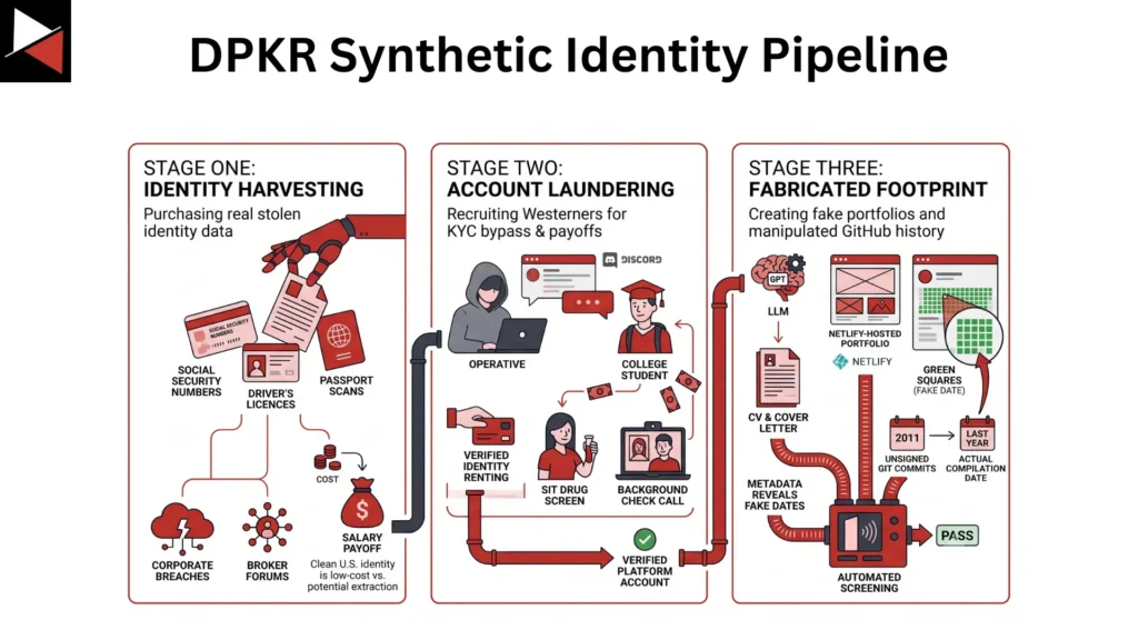 How to Detect North Korean Remote Workers Hiding Inside Your Company DPKR Synthetic Identity Pipeline